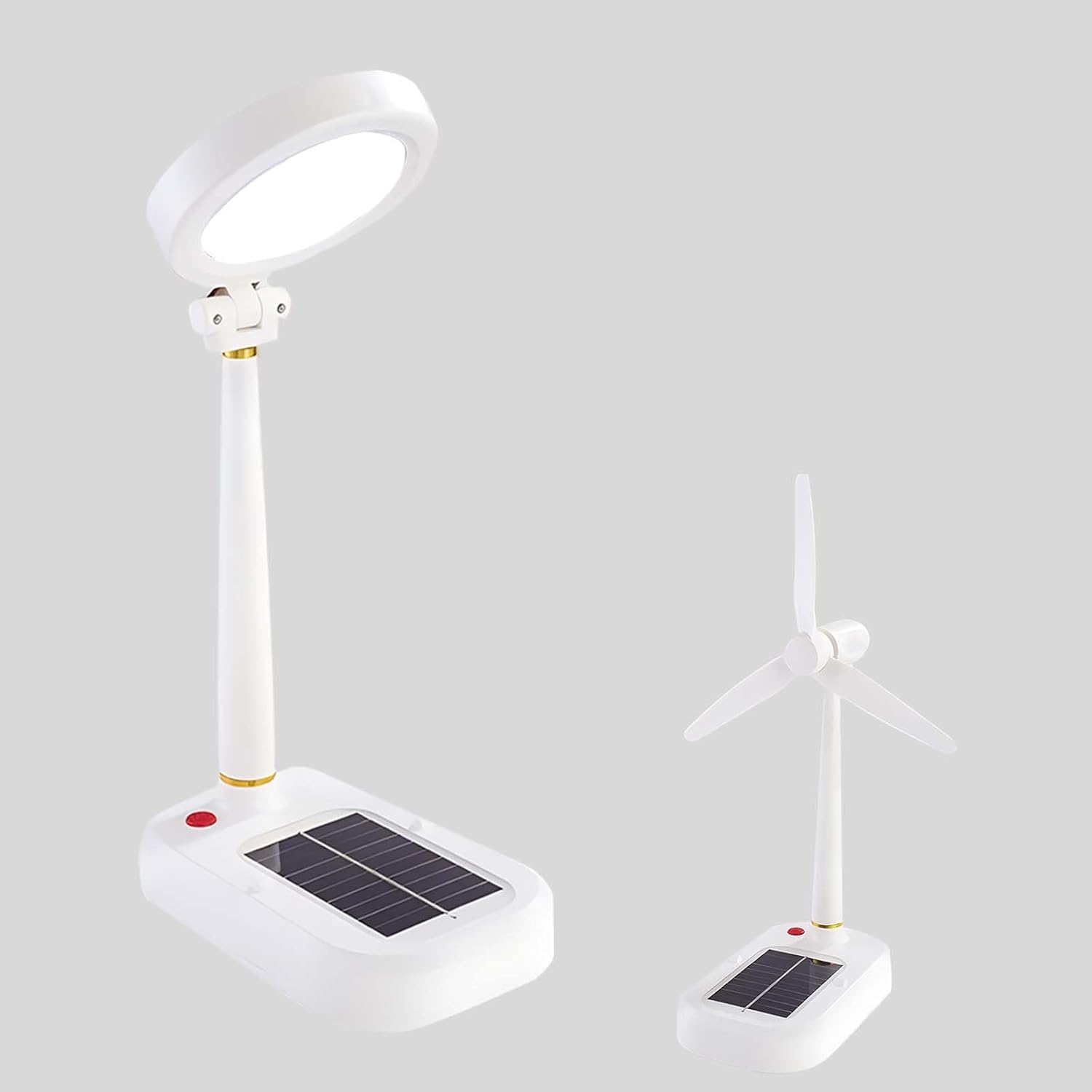 Lampa ventilator 2-în-1 cu panou solar și USB