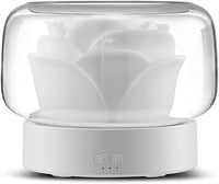 Umidificator pentru camera in forma de trandafir 400ml, lumina de noapte Led in 7 Culori, Alb - imagine 3