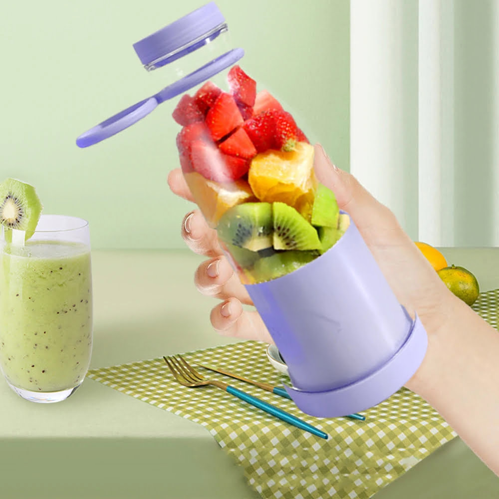 Mini Blender portabil - Smoothie & Shake, incarcare usb 6 Lame otel Inoxidabil,  380 ml