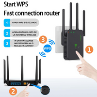 Amplificator retea, Router, WiFi Repeater, Booster, Extender, Dual Band, Gigabit, 1200MB - imagine 7