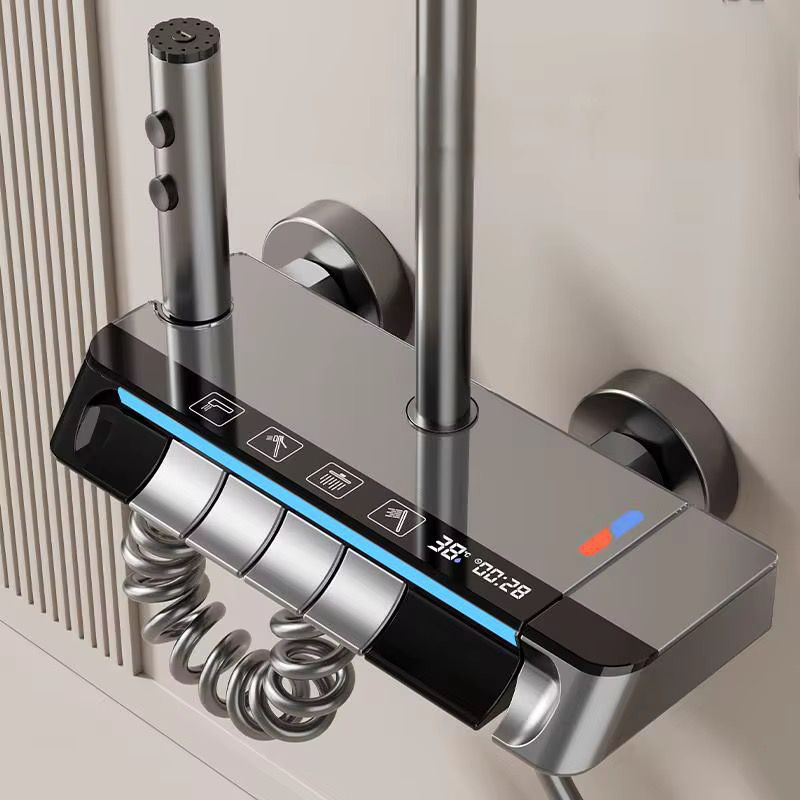 Set Dus Termostatic cu Afisaj Digital si Butoane Piano – Design Modern si Functii Avansate