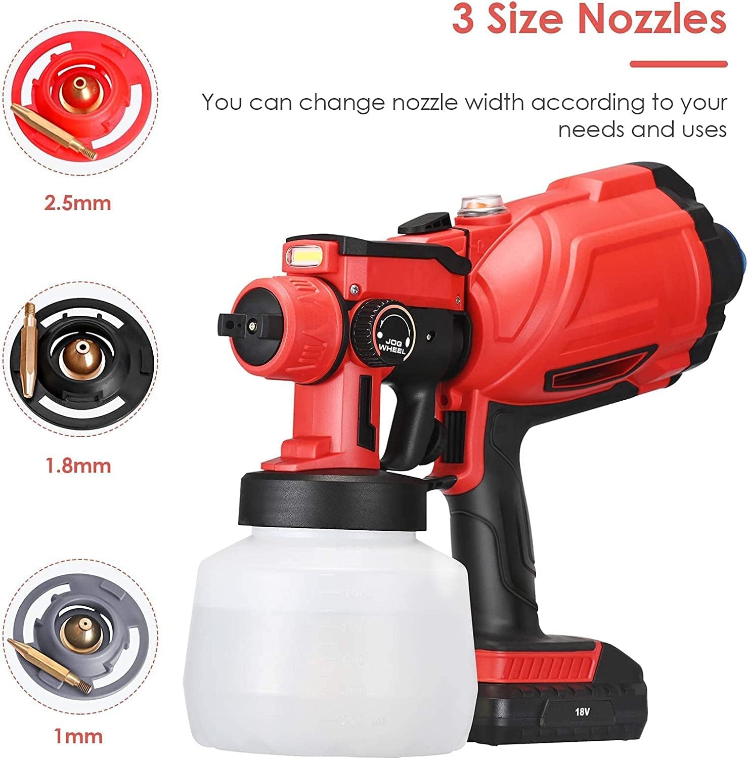 Pistol Electric de vopsea cu 2 acumulatori de 48v, 1000ml - 3 moduri de pulverizare, ideal pentru tavane, pereti si garduri, albastru