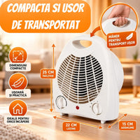 Aeroterma Ertone ERT-265AB 2 Trepte Putere 1800-2100W Termostat Alb - detaliu produs