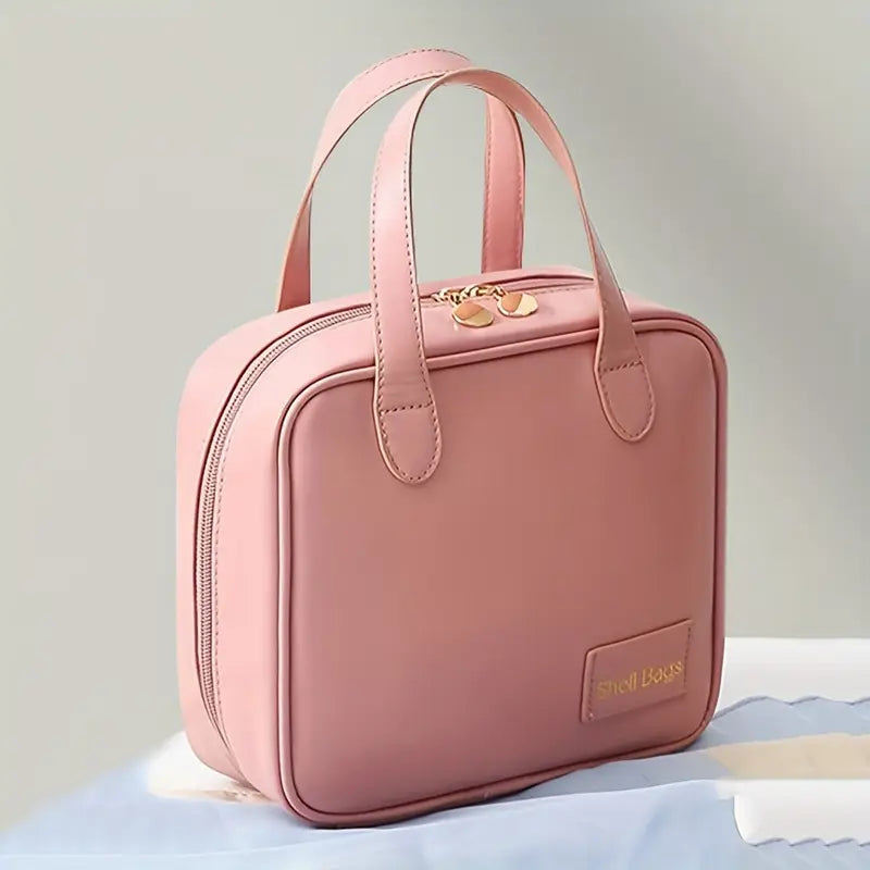 Geanta de Machiaj Portabila din Piele Ecologica, 21x19x8cm