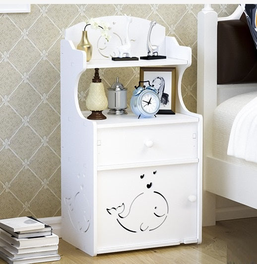 Noptiera cu 3 rafturi, 50.6 x 14 x 17 cm, Alb