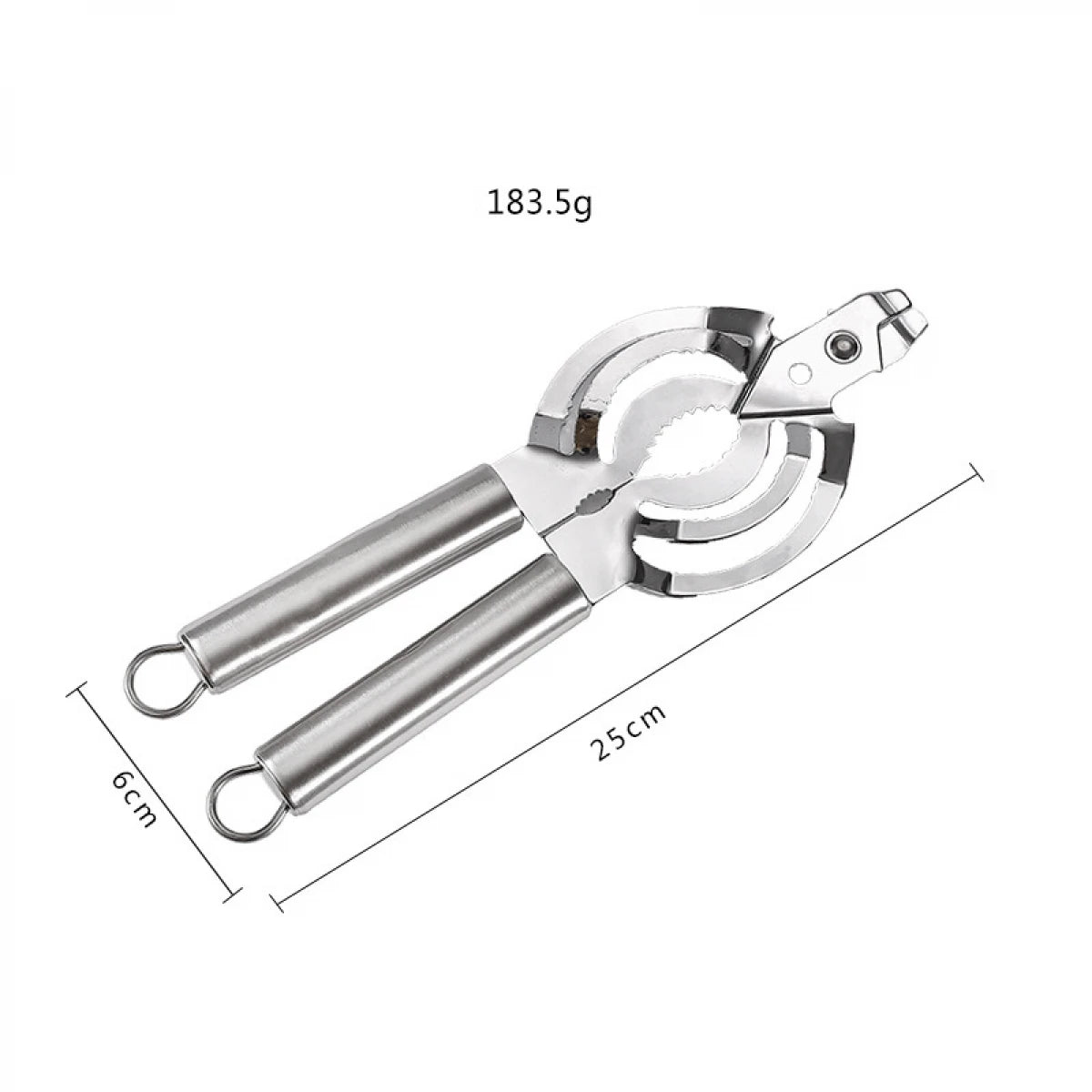 Desfacator multifunctional de borcane si spargator de nuci, inox, 25 x 6 cm