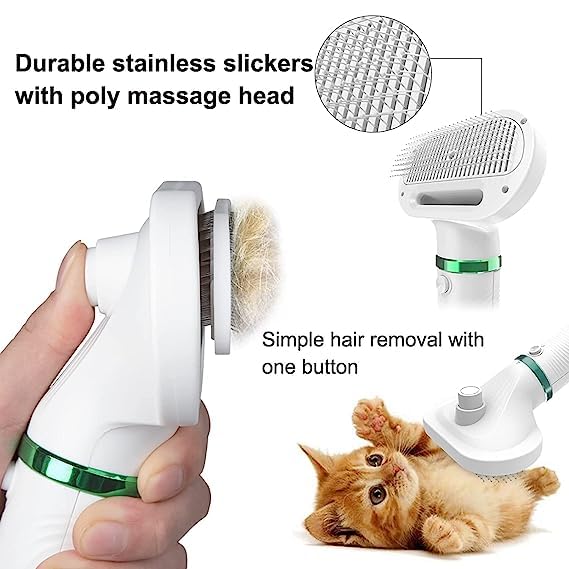 Uscator si perie pentru animale 2 in 1 pentru caini si pisici talie mica si medie