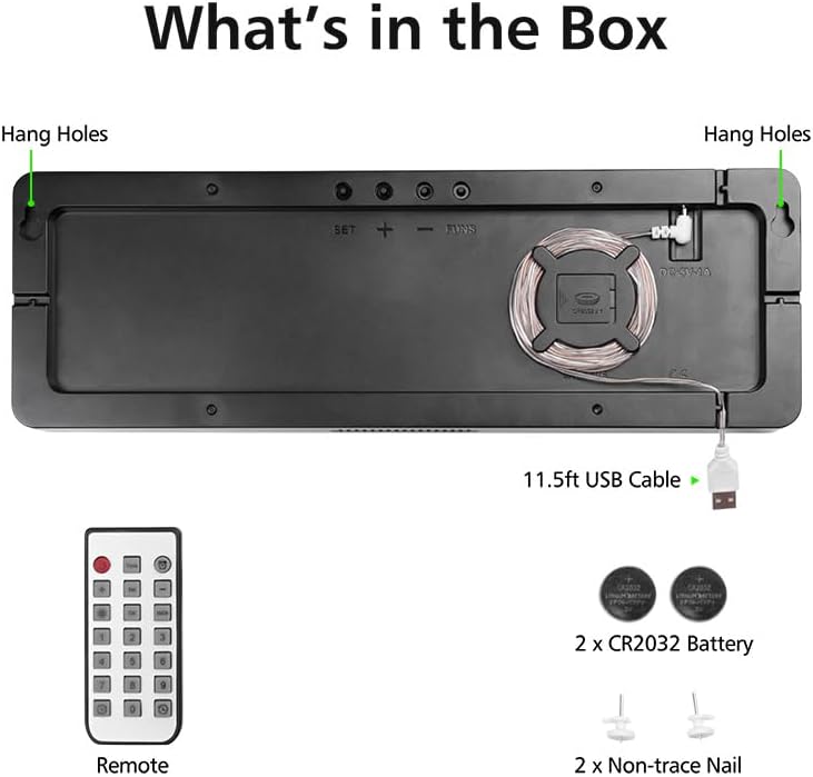 Ceas Digital de Perete cu Afișaj LED Mare 38.7cm – Dată, Temperatură, Alarmă, Ziua Săptămânii, Telecomandă Inclusă