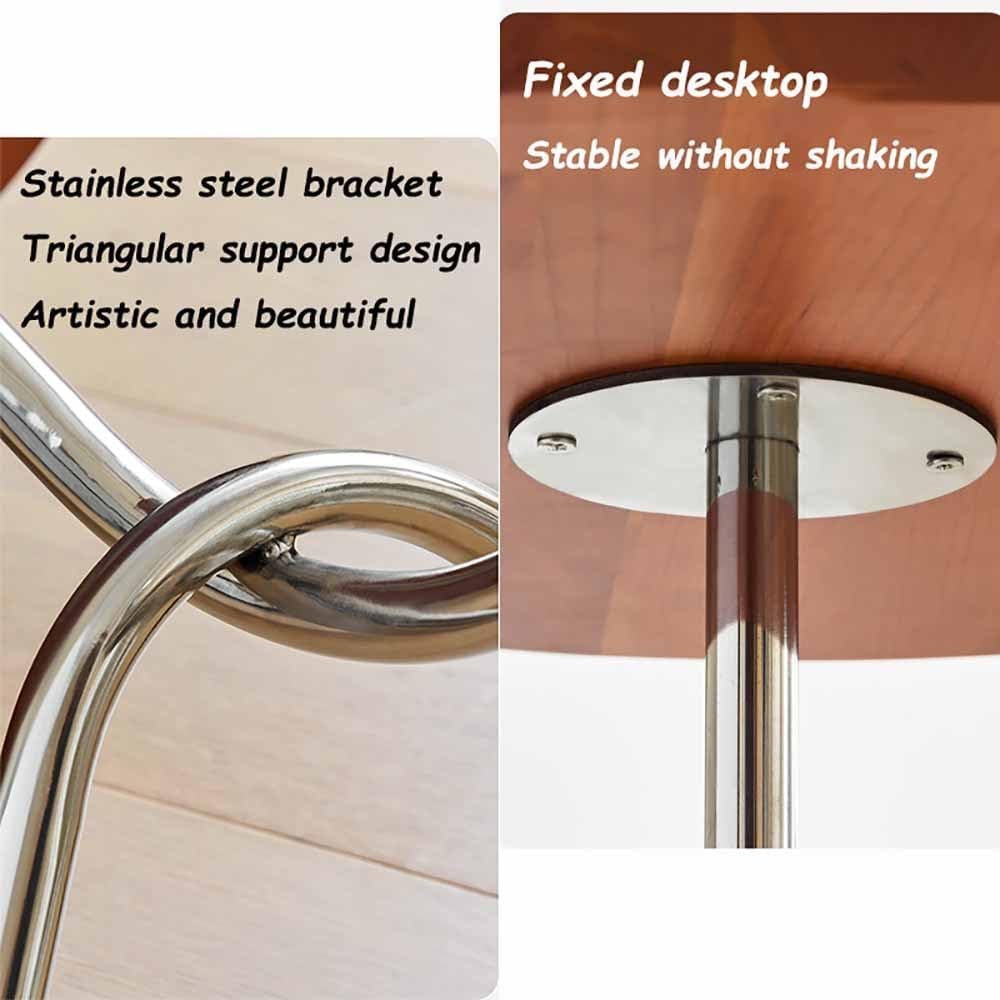 Masuta laterala moderna cu blat rotund si picioare metalice cromate – Design elegant pentru living 40 x 40 x 51 cm