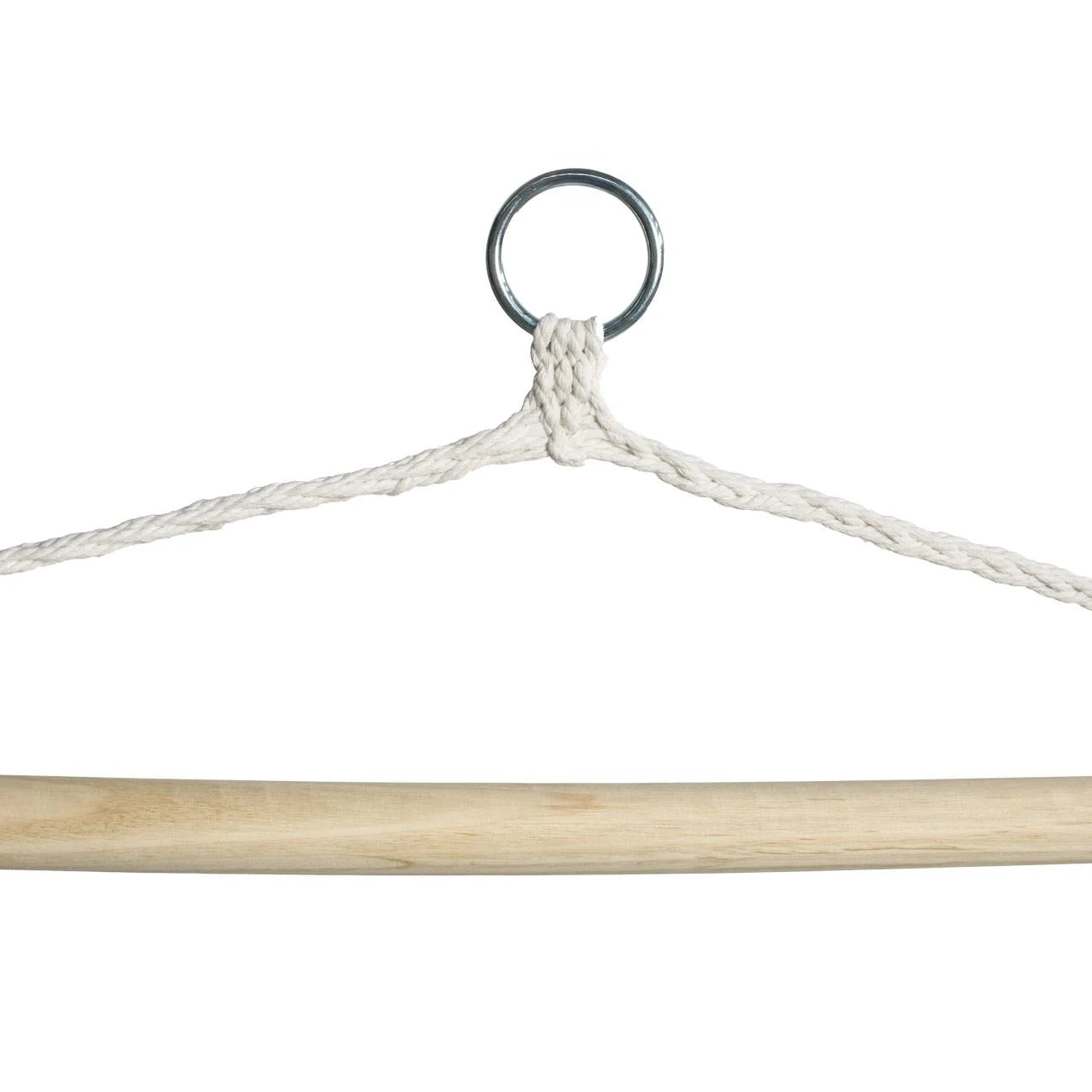 Scaun hamac de exterior suspendat cu bară de lemn, capacitate 110 kg, pentru interior sau exterior