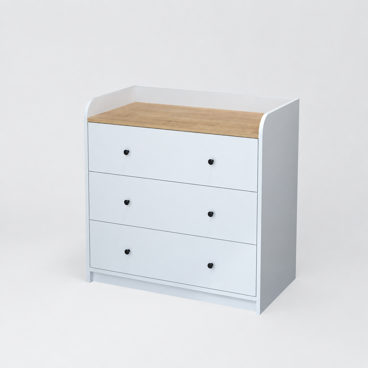 Comoda dormitor din PAL 90x50,1x90 cm, cu 3 sertare si 6 compartimente