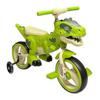 Tricicleta Jurassic T-Rex 2 in 1 Bicicleta Roti EVA Silentioase Ochi LED 2-8 Ani - detaliu produs