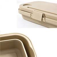 Lighean pliabil 2 in 1 cu masuta picnic, 8 L, 45 x 28.5 x 23.5/9.5 cm, bej - imagine 4