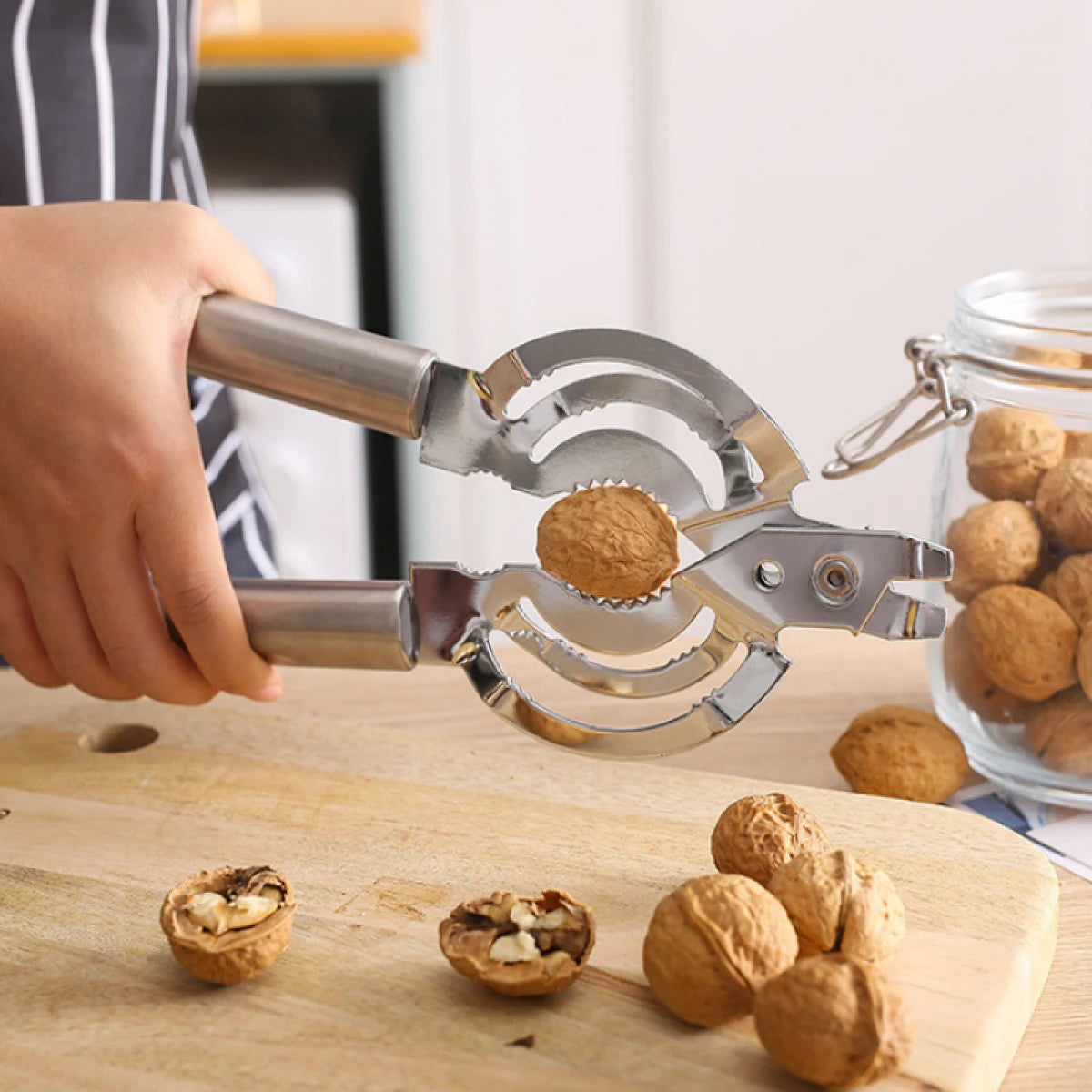 Desfacator multifunctional de borcane si spargator de nuci, inox, 25 x 6 cm