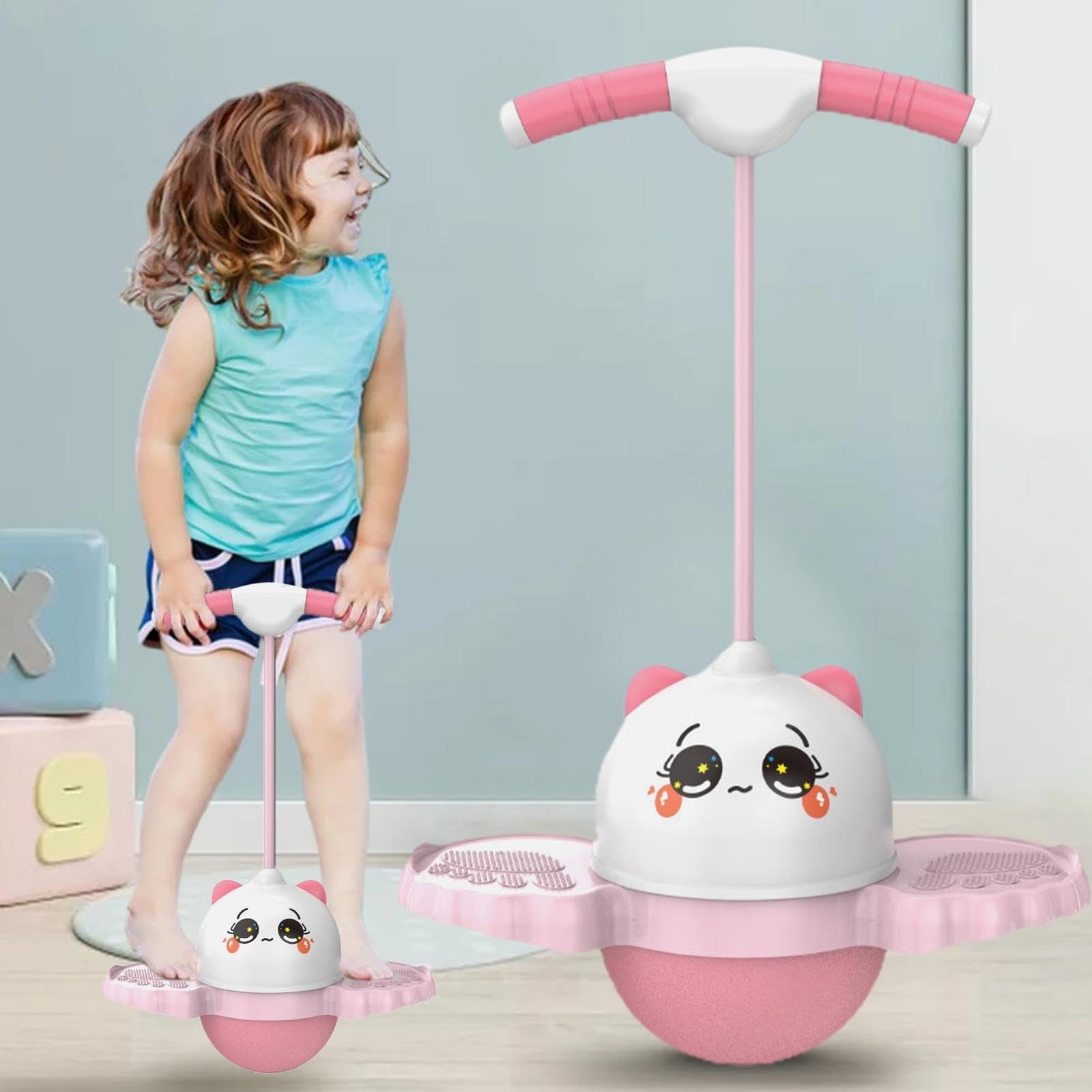 Jucarie de sarituri anti-alunecare pentru copii cu mâner de prindere ușoara, 38 x 80 cm