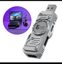 Set Gaming telefon complet 5 in 1 cu tastatura Iluminata RGB, emulator jocuri telefon, mouse gaming, suport telefon Inclus