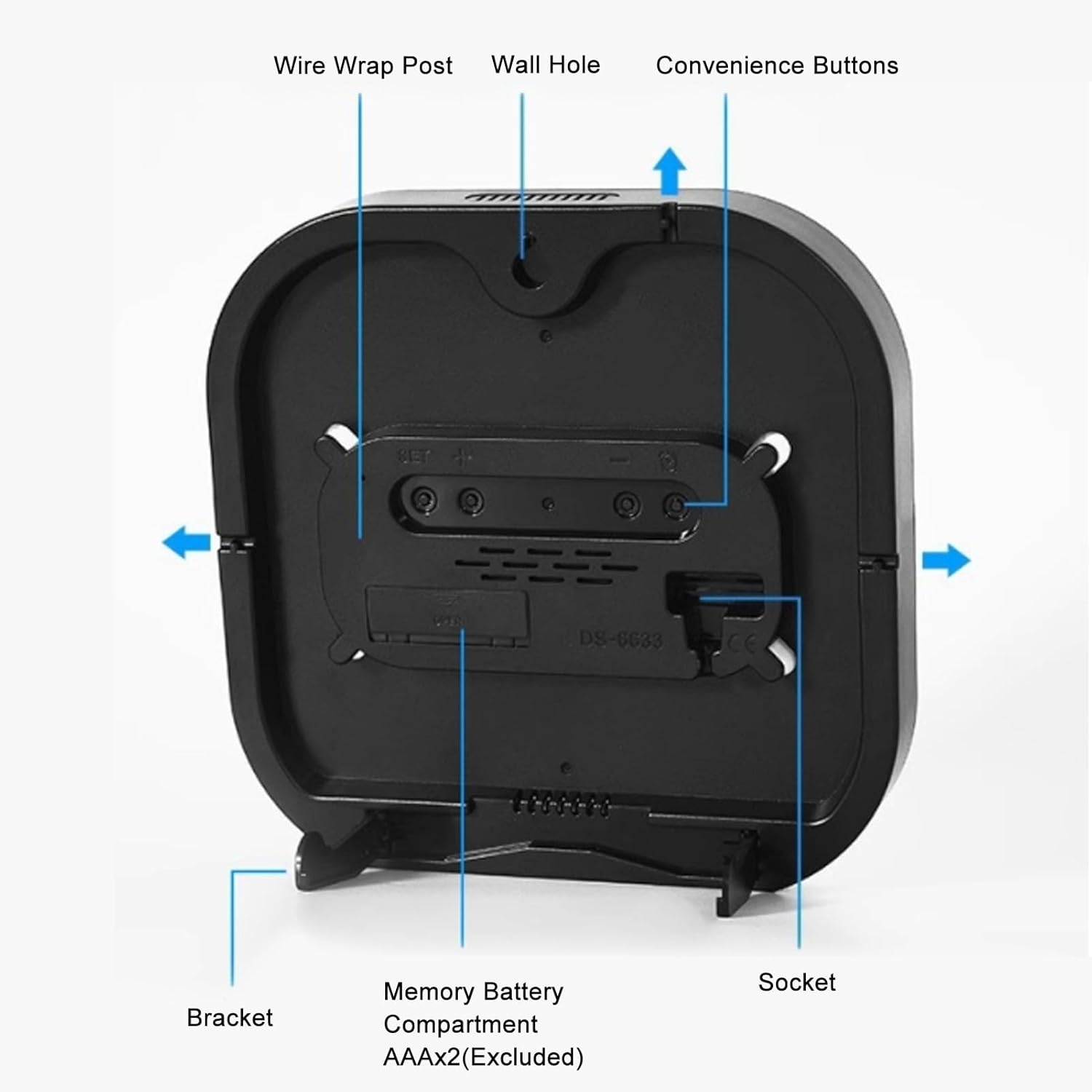 Ceas digital de birou sau perete cu telecomanda cu afisaj LED temperatura si alarma