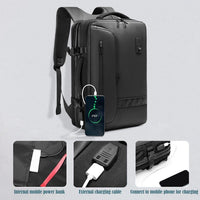 Rucsac laptop Oxford, rezistent la apa, compartiment vacuum, capacitate mare, USB, negru - imagine 4