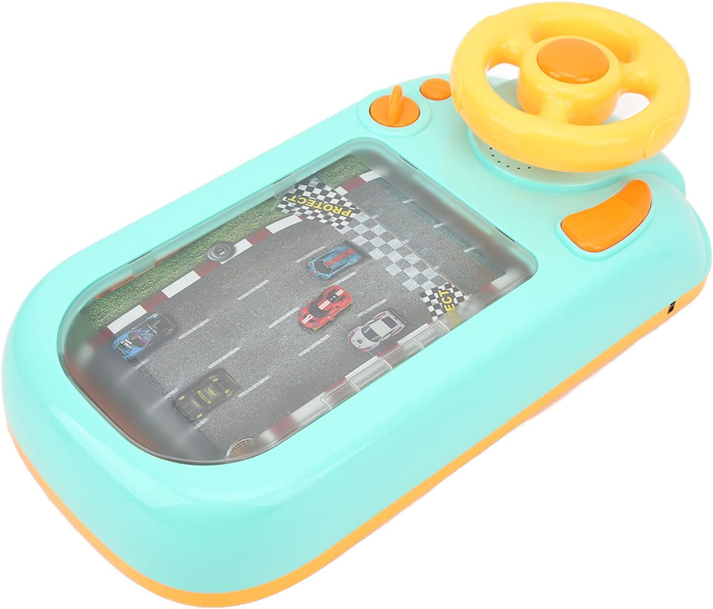 Jucarie Interactiva volan de condus cu circuit curse, sunete si functii, alimentare USB, pentru Copii 3-6 Ani