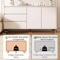 Comoda moderna si simpla cu 3 sertare si 2 usi, MDF, 140x40x75cm - imagine 10