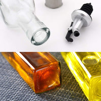 Set elegant pentru ulei, oțet și condimente – 2 sticle din sticlă 500 ml + 3 recipiente cu linguriță 250 ml - imagine 12