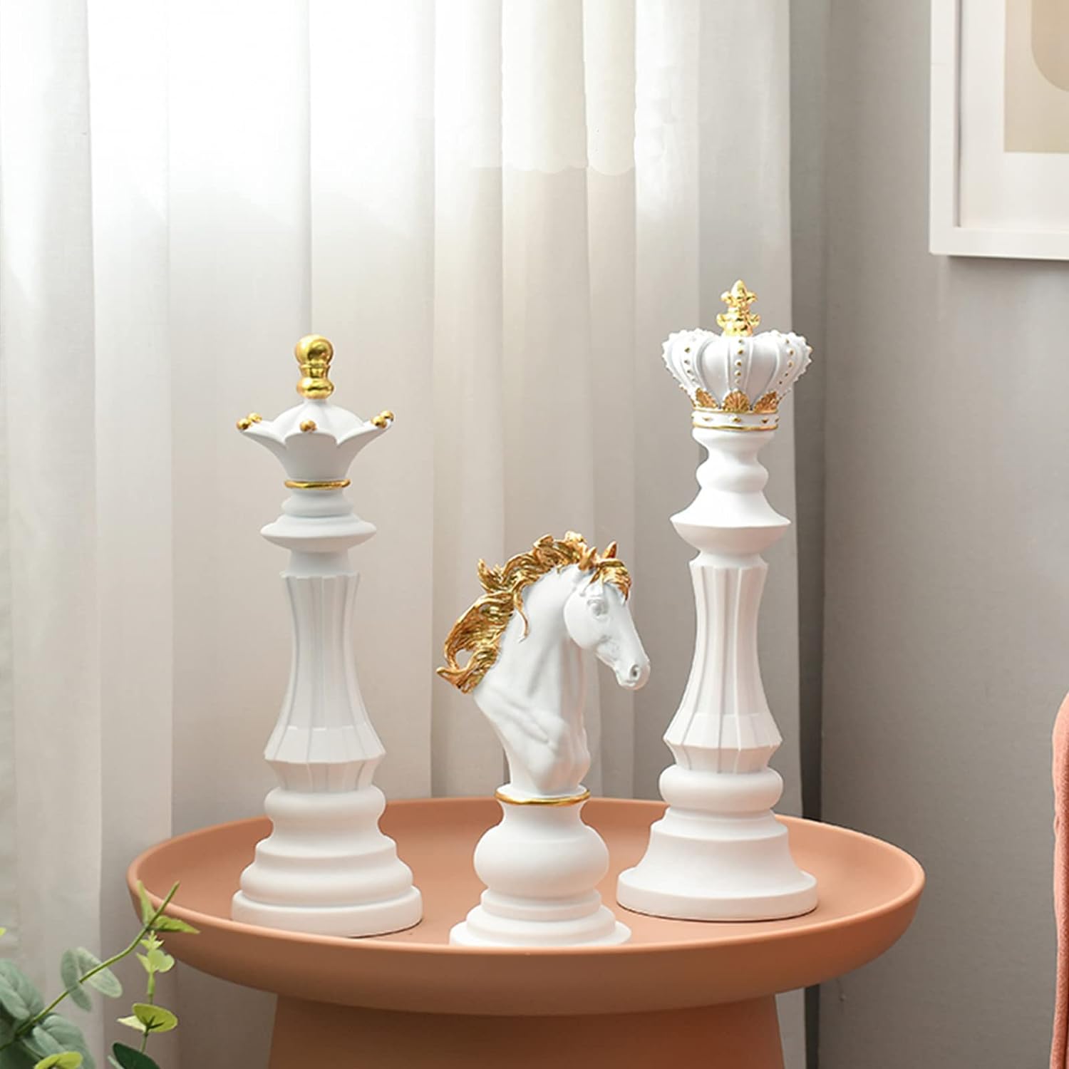 Statuete Sah Premium, Ornamente Regi, Dame, Calareti, Sculpturi Rasina, Decor Casa