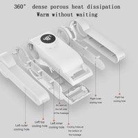Uscator electric pentru incaltaminte cu functie de dezinfectare UV, suport reglabil si temporizator, design pliabil - imagine