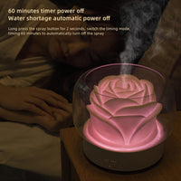 Umidificator pentru camera in forma de trandafir 400ml, lumina de noapte Led in 7 Culori, Alb - imagine 10