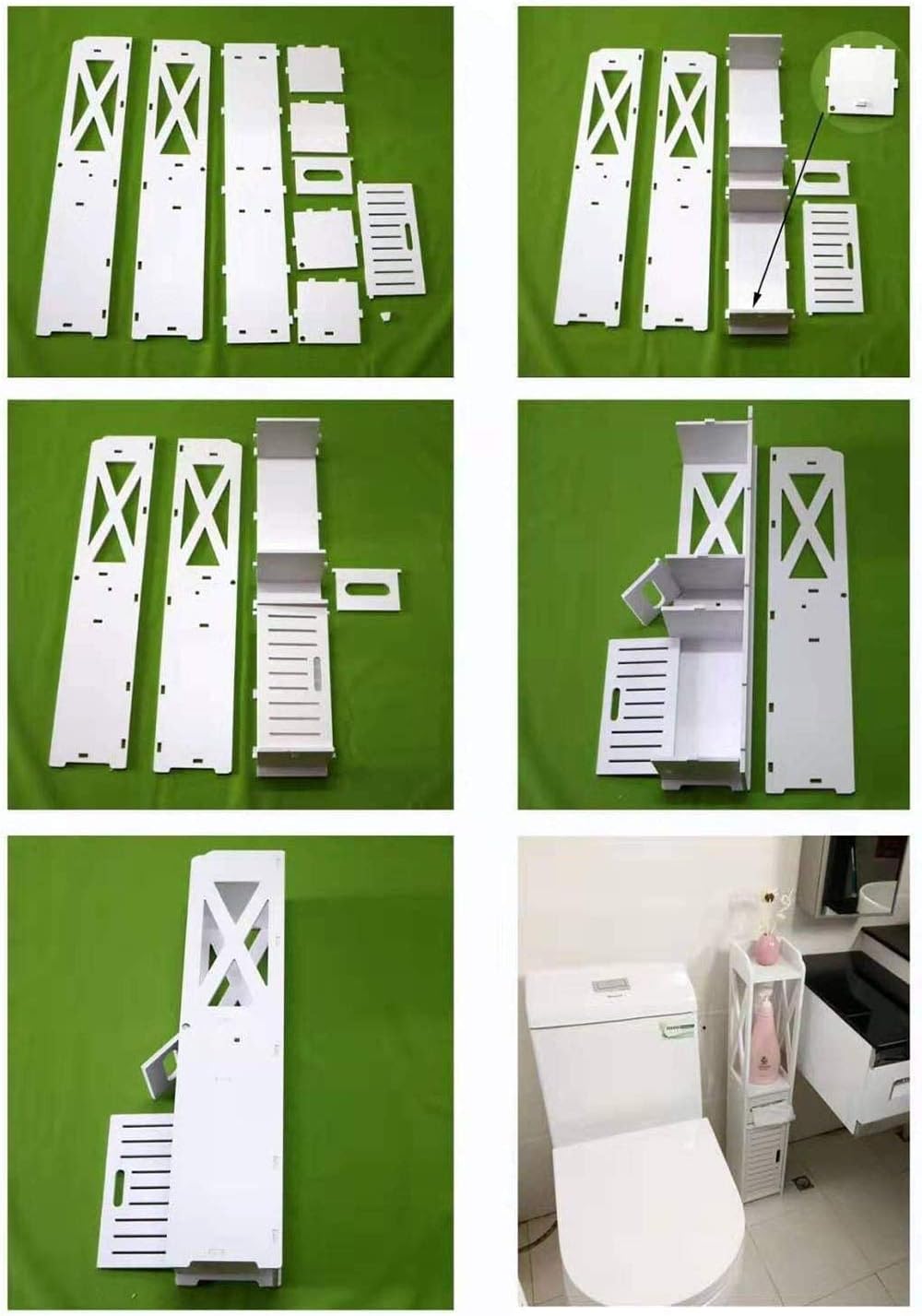 Dulap vertical pentru baie, 80 x 20 x 18 cm, Alb