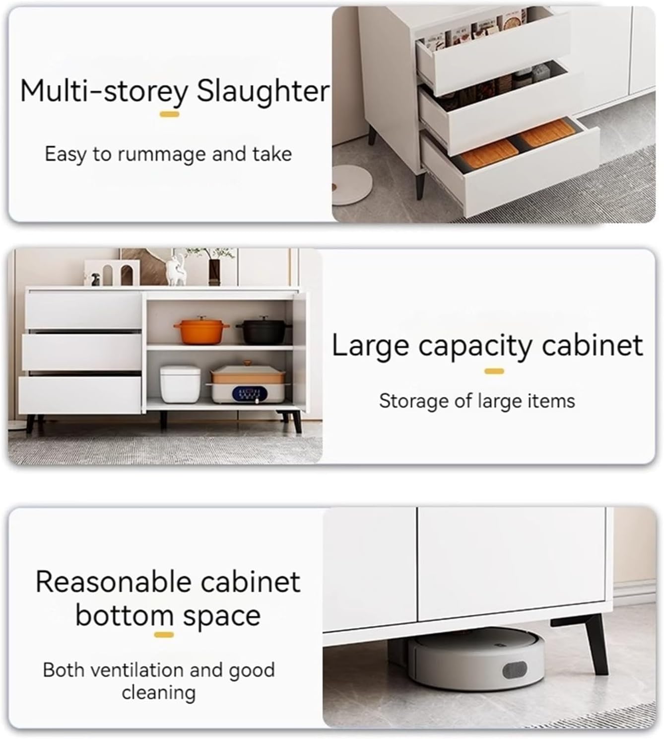 Comoda moderna si simpla cu 3 sertare si 2 usi, MDF, 140x40x75cm