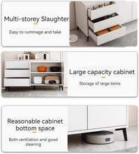 Comoda moderna si simpla cu 3 sertare si 2 usi, MDF, 140x40x75cm - imagine 9