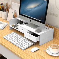 Suport multifunctional pentru monitor sau laptop, din PVC, cu 2 sertare - imagine 7