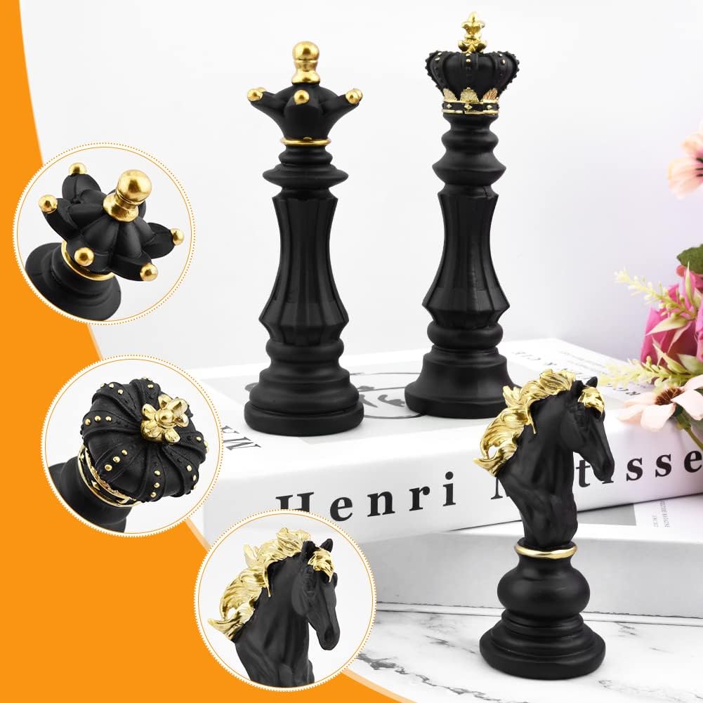 Statuete Sah Premium, Ornamente Regi, Dame, Calareti, Sculpturi Rasina, Decor Casa