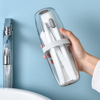 Suport transparent pentru periute de dinti, cutii de calatorie - imagine 2