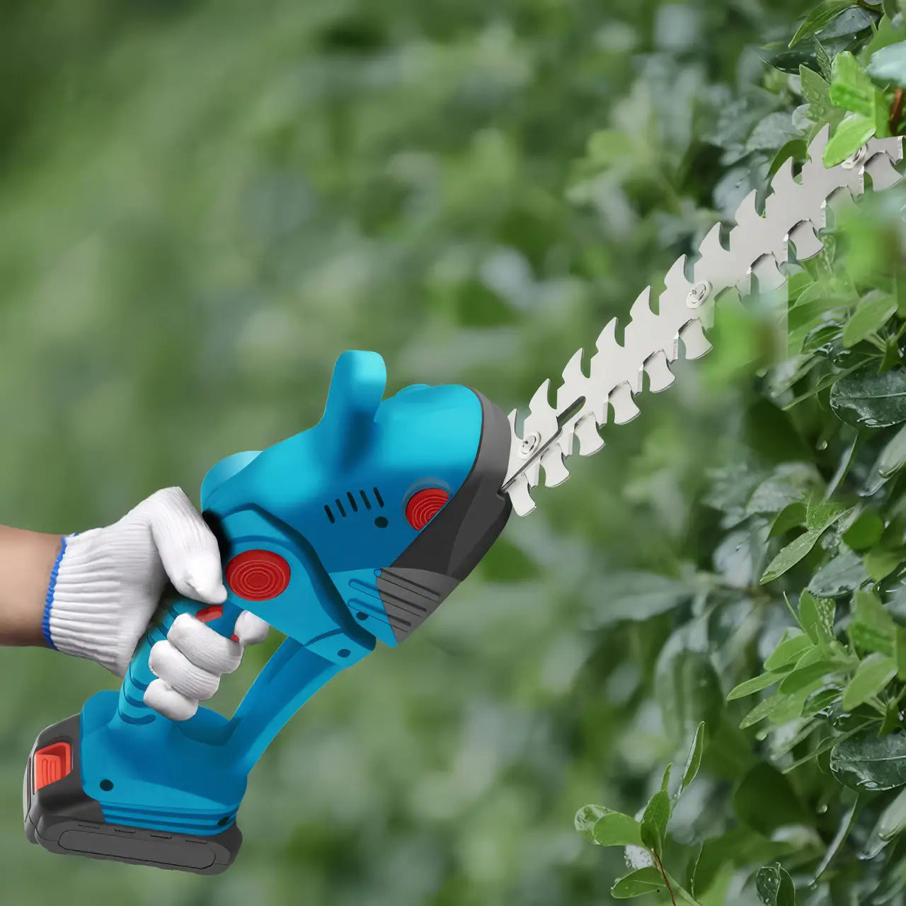 Foarfeca electrica 2 in 1 pentru gradina cu 2 acumulatori de 36V pentru tuns iarba, gard viu sau arbusti