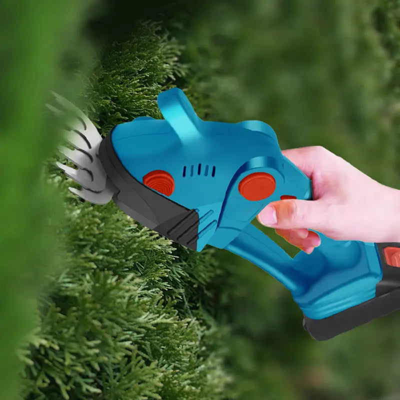 Foarfeca electrica 2 in 1 pentru gradina cu 2 acumulatori de 36V pentru tuns iarba, gard viu sau arbusti