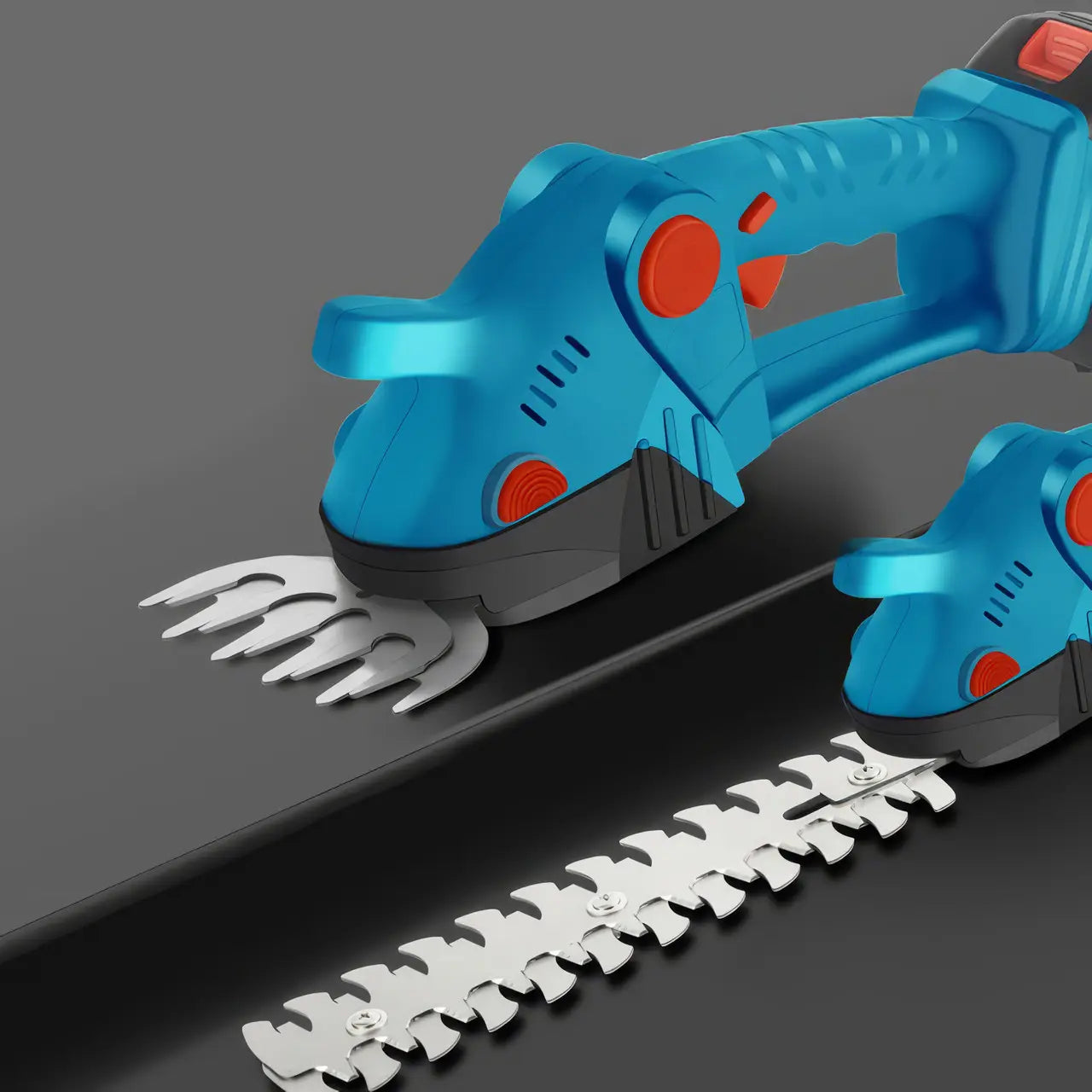 Foarfeca electrica 2 in 1 pentru gradina cu 2 acumulatori de 36V pentru tuns iarba, gard viu sau arbusti