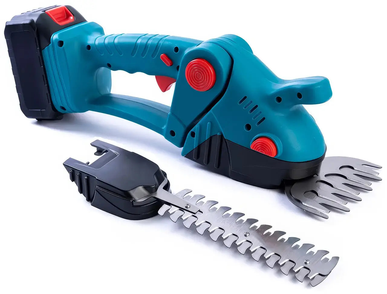 Foarfeca electrica 2 in 1 pentru gradina cu 2 acumulatori de 36V pentru tuns iarba, gard viu sau arbusti