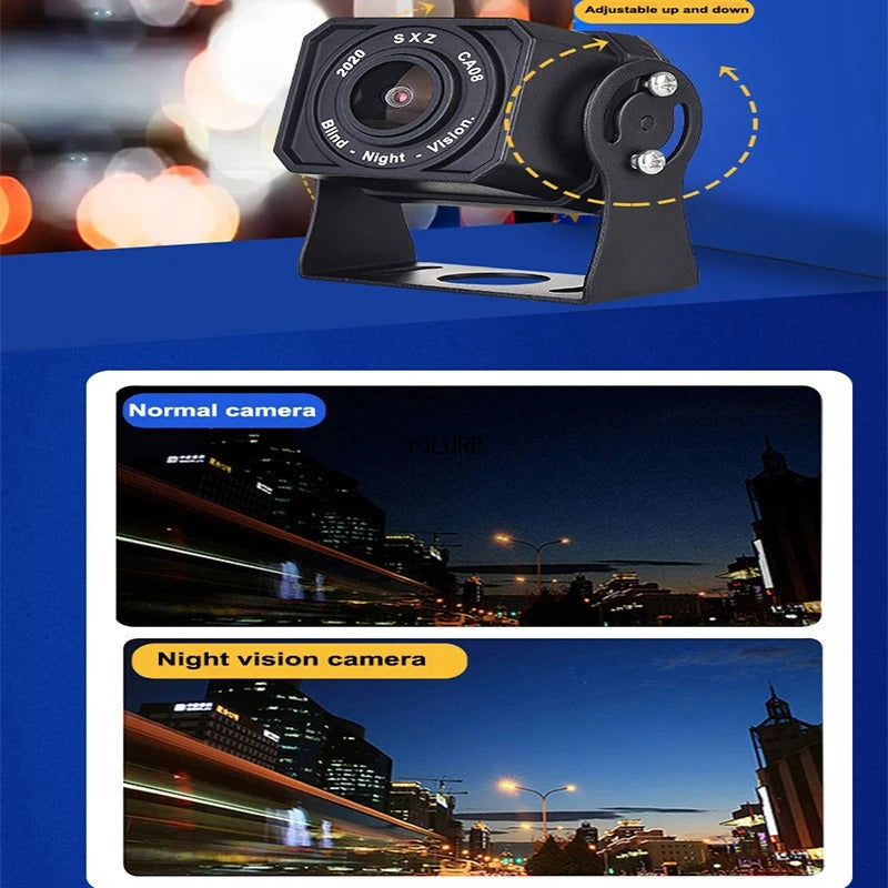 Kit monitorizare camioane, ecran AHD 7 inch cu ecran tactil, 2 camere cu vedere nocturnă