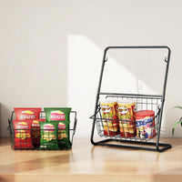 Organizator metalic cu 2 coșuri – pentru bucătărie sau baie - imagine 3