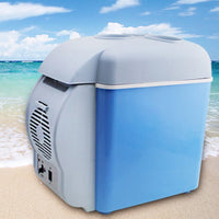 Frigider auto portabil, 12V, 7.5 l, Functie de racire si incalzire, Albastru/Alb - imagine 3
