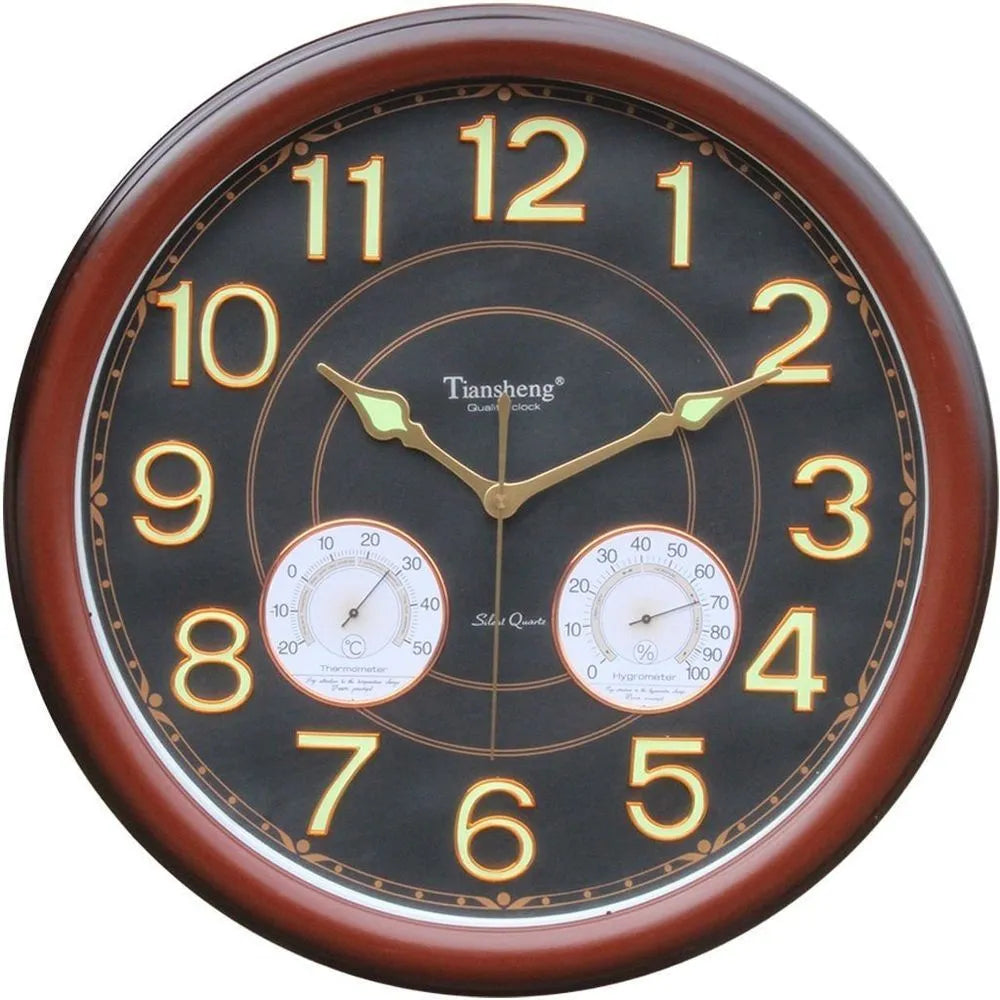 Ceas de perete cu cifre fosforescente, 34 cm, Design modern si decorativ