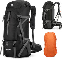 Rucsac drumetie 70L cu husa ploaie si sistem prindere echipament 70x32x23 cm - imagine 6