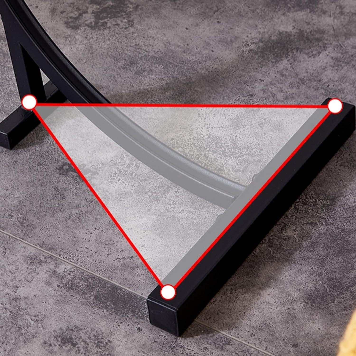 RESIGILAT - Masa rotunda în forma de "C", pentru laptop sau cafea în stil modern minimalist 25x30x60cm