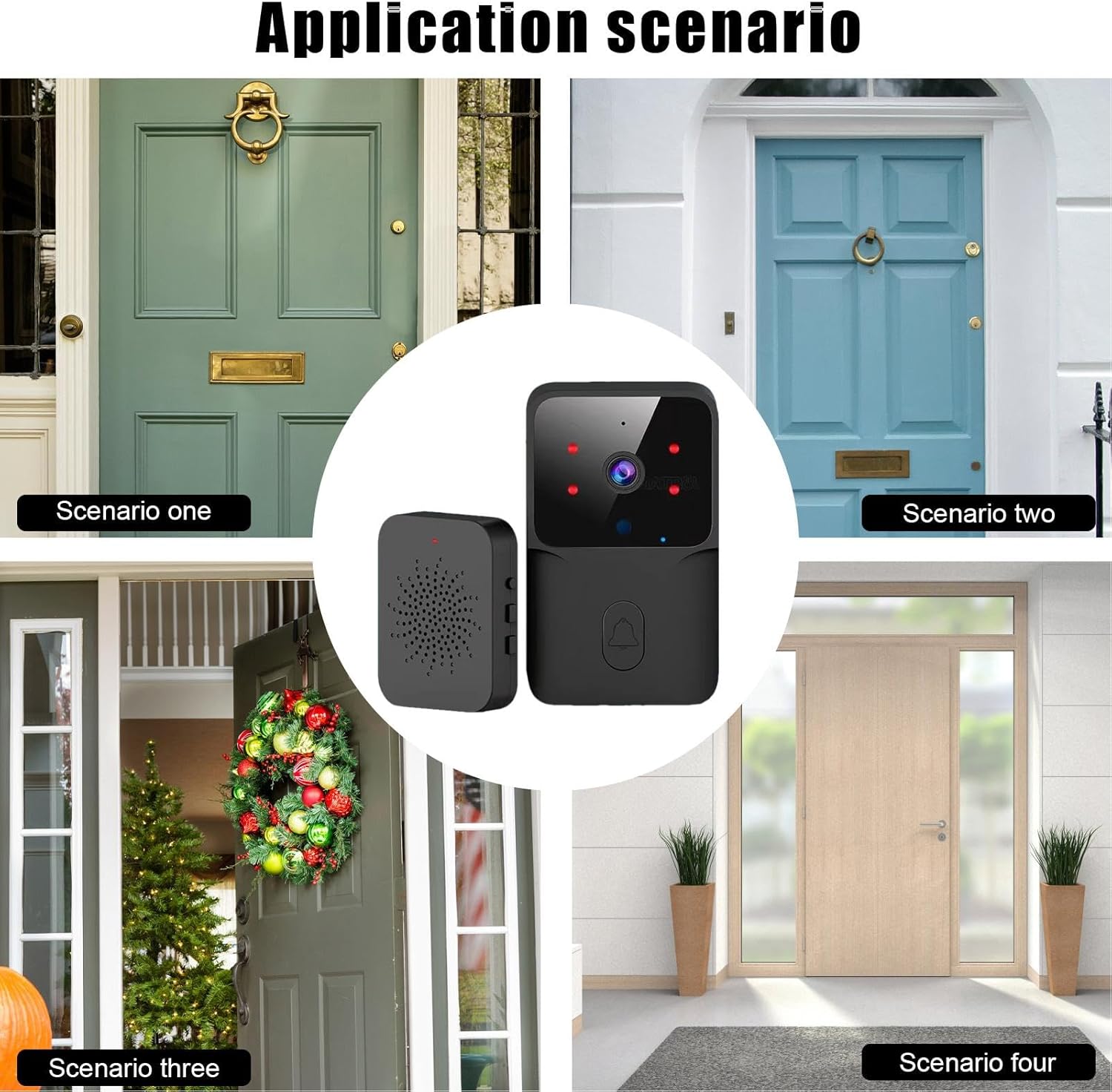 Sonerie Video Smart, Camera Supraveghere WiFi, Night Vision, Audio Bidirectional, Control Aplicatie Android/iOS