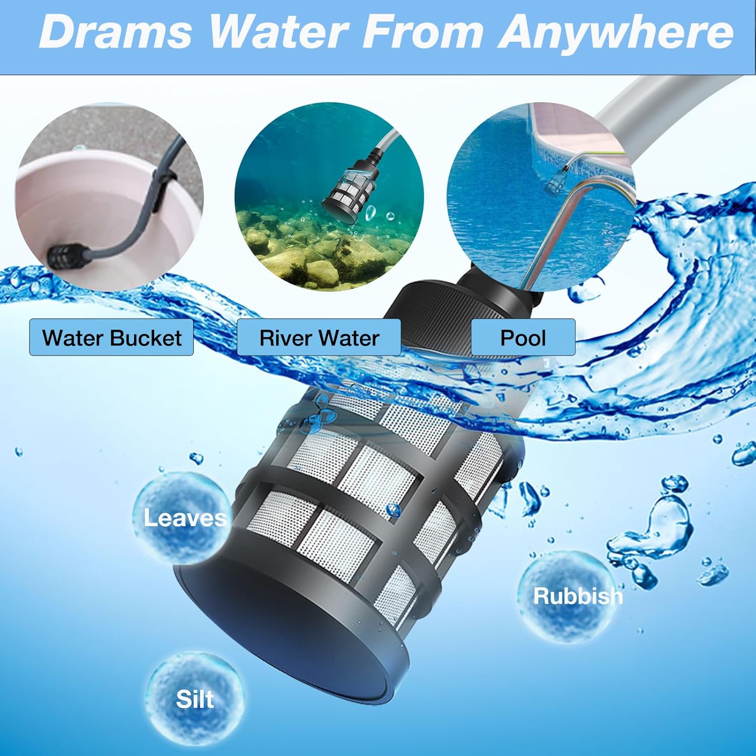 Pistol Portabil de Spalat Auto cu Baterie 21V – Presiune Ridicată, Jet Reglabil, cu Furtun și Filtru