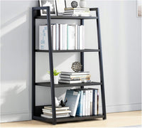 Biblioteca moderna tip scara, cadru metalic și blat MDF, 4 sau 5 rafturi - imagine 2