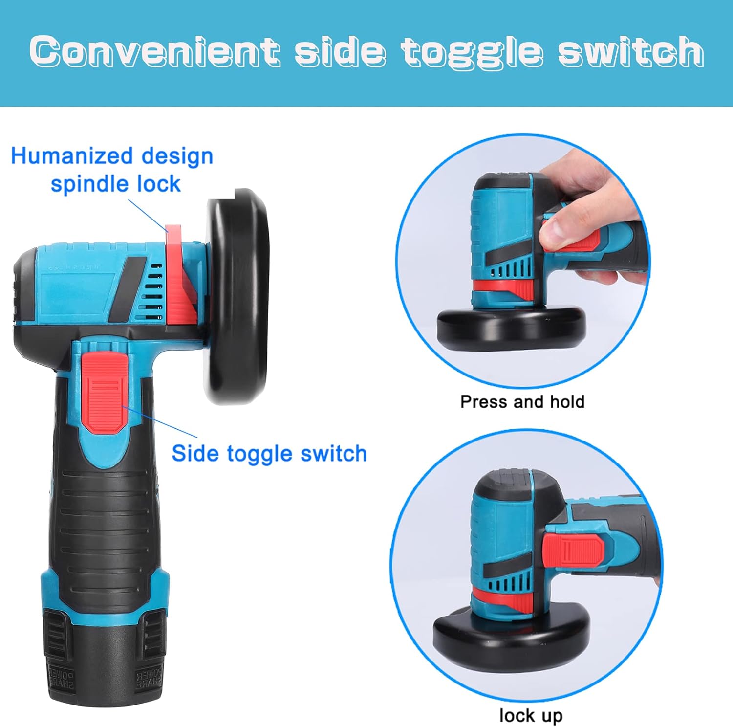 Mini Polizor unghiular portabil cu 1 sau 2 acumulatori 24V, 5 discuri incluse