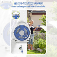 Furtun gradina extensibil cu tambur, pistol cu 8 jeturi, sistem de blocare automată – 15m - imagine 6