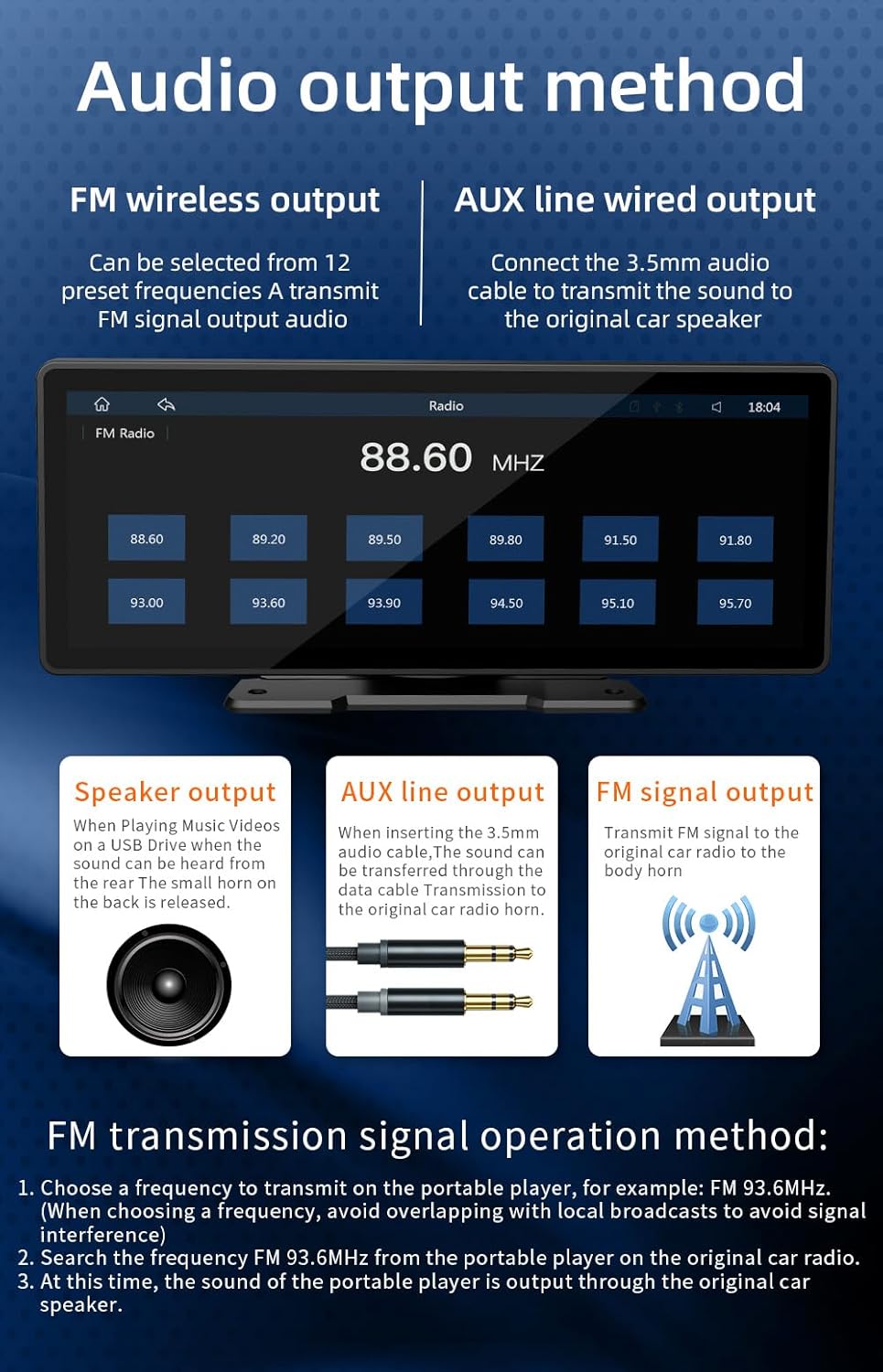Navigatie Auto Portabila 10.26 inch HD - Wireless Apple Carplay - Android Auto, Bluetooth